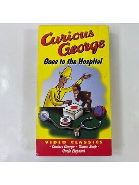 Curious George Goes To The Hospital VHS Video Classics Children Family Pre-Owned